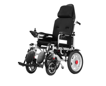 90R (1) Executive Electric Wheelchair With Reclining Back Adjustable Footrest Comfortable Model 90R+
