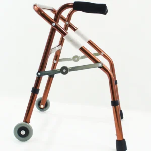 Call for availability Fully foldable walker Light weight aluminum made Non-slippery handles Height is adjustable with a self-threading knob.