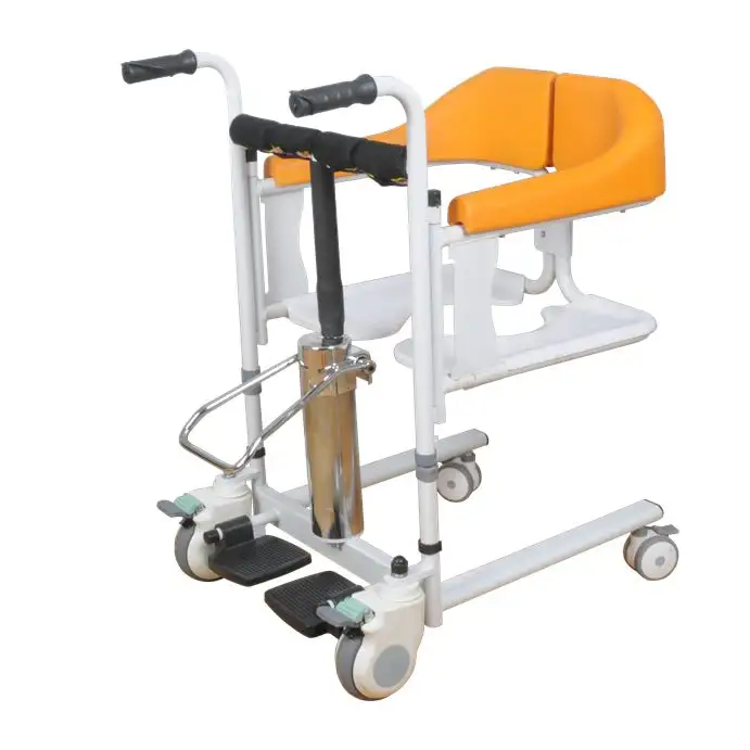 H712fa879463343d8913d154f48ef45f7y Patient Lifter Mobile Commode Chair Movable Shower Chair