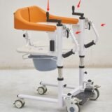 Patient Lifter Manual Lifting Hydraulic Adjustable Commode Chair